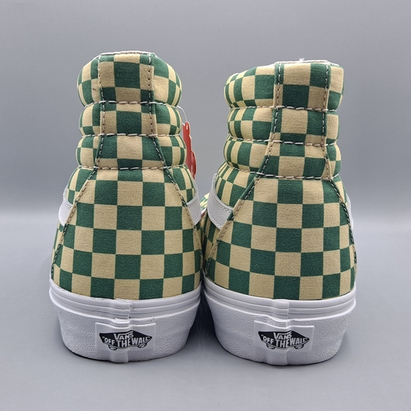 New Vans Sk8-Hi Top Checkerboard Light Green and White Canvas Men's Size 11 - Picture 6 of 9